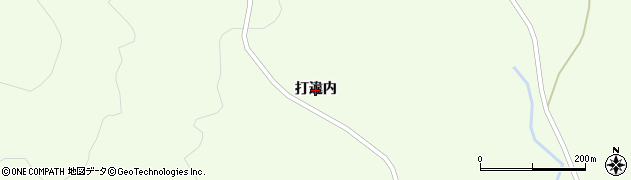 福島県平田村（石川郡）下蓬田（打違内）周辺の地図