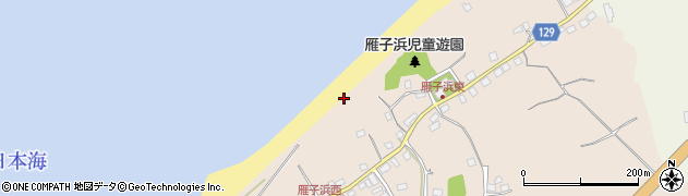 新潟県上越市大潟区雁子浜周辺の地図