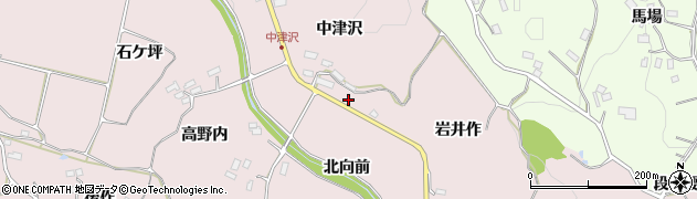 福島県須賀川市狸森（中津沢）周辺の地図