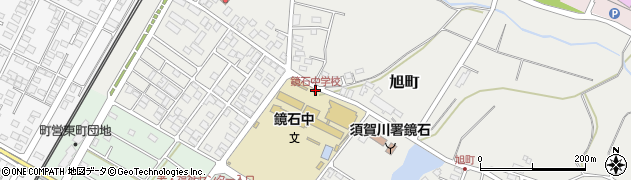 鏡石中学校周辺の地図
