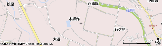 福島県須賀川市狸森（本郷作）周辺の地図