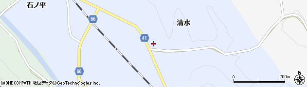 福島県小野町（田村郡）夏井（清水）周辺の地図