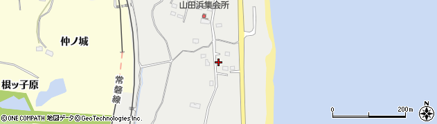 福島県楢葉町（双葉郡）山田浜（林下）周辺の地図