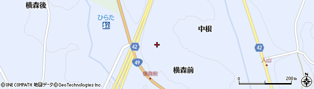 福島県平田村（石川郡）上蓬田（横森前）周辺の地図