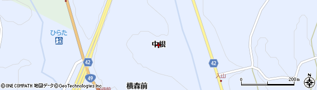 福島県平田村（石川郡）上蓬田（中根）周辺の地図