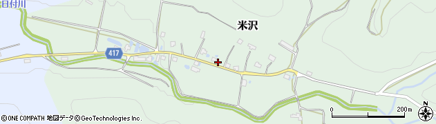 新潟県魚沼市米沢周辺の地図