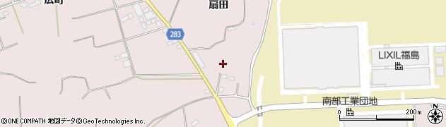 福島県須賀川市前田川扇田周辺の地図