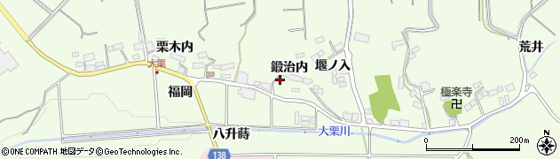 福島県須賀川市大栗（鍛治内）周辺の地図