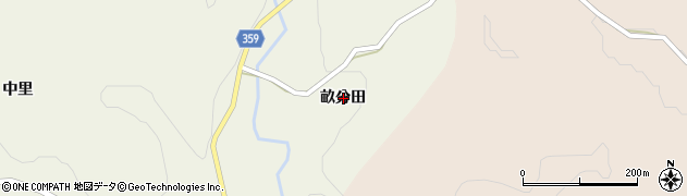 福島県いわき市川前町上桶売畝分田周辺の地図