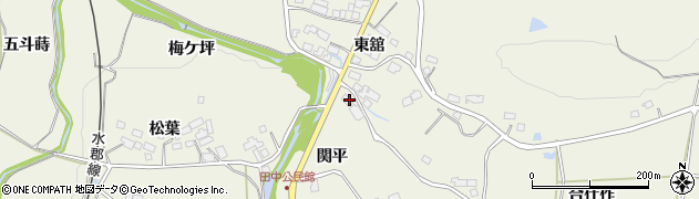 福島県須賀川市田中関平周辺の地図