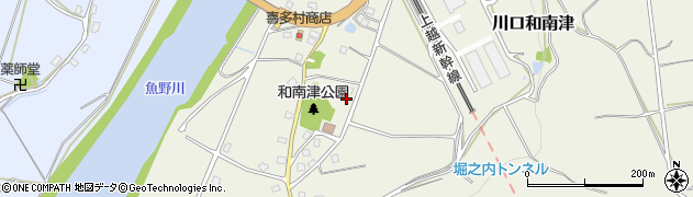 和南津農村公園周辺の地図