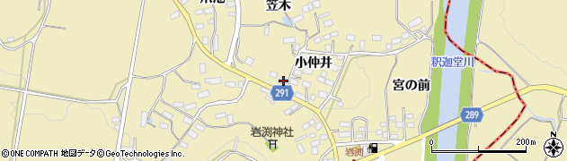 福島県須賀川市岩渕小仲井65周辺の地図