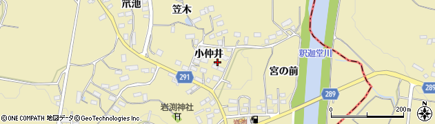 福島県須賀川市岩渕小仲井89周辺の地図