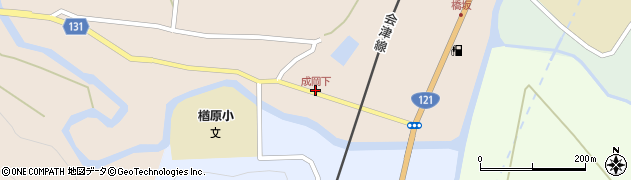 成岡下周辺の地図