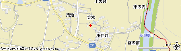 福島県須賀川市岩渕小仲井56周辺の地図