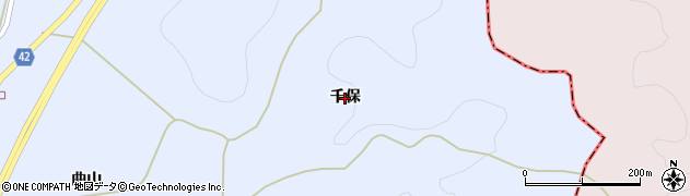 福島県平田村（石川郡）上蓬田（千保）周辺の地図