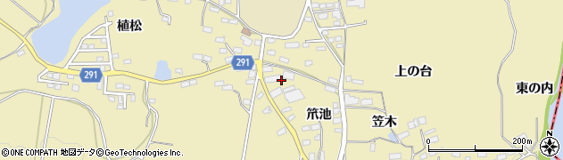 福島県須賀川市岩渕笊池周辺の地図