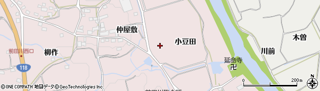 福島県須賀川市前田川小豆田周辺の地図