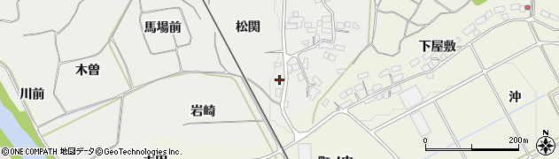 福島県須賀川市市野関（松関）周辺の地図