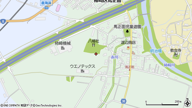 〒949-3214 新潟県上越市柿崎区馬正面の地図