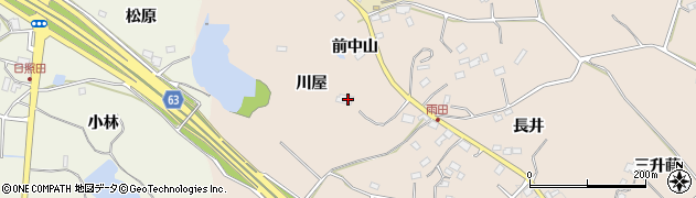 福島県須賀川市雨田川屋周辺の地図