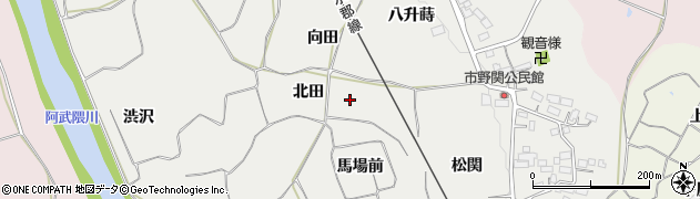 福島県須賀川市市野関（北田）周辺の地図