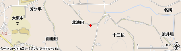 福島県須賀川市雨田（北池田）周辺の地図