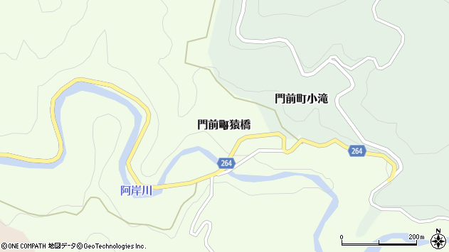 〒927-2144 石川県輪島市門前町猿橋の地図