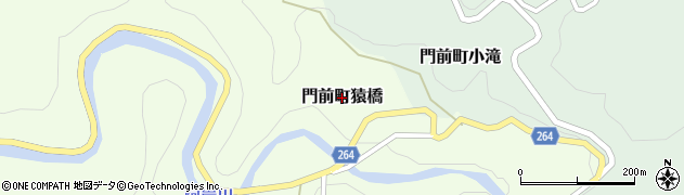 石川県輪島市門前町猿橋周辺の地図