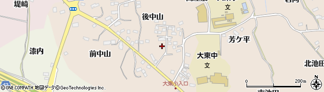 福島県須賀川市雨田後中山212周辺の地図