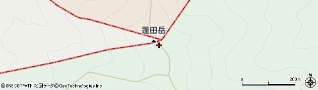 蓬田岳周辺の地図