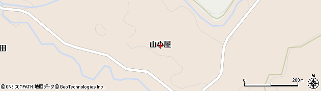 福島県須賀川市上小山田山小屋周辺の地図