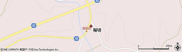 福島県小野町（田村郡）雁股田（堀切）周辺の地図