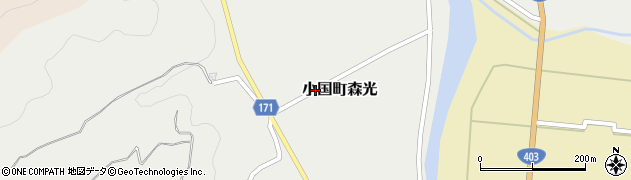 新潟県長岡市小国町森光周辺の地図