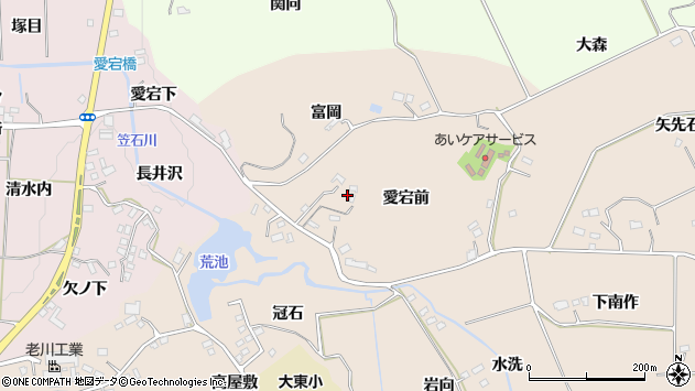 〒962-0721 福島県須賀川市雨田の地図