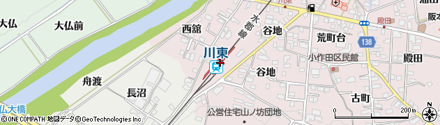 川東駅周辺の地図