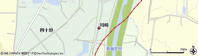 福島県須賀川市稲川崎周辺の地図
