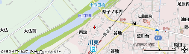 福島県須賀川市小作田西舘21周辺の地図