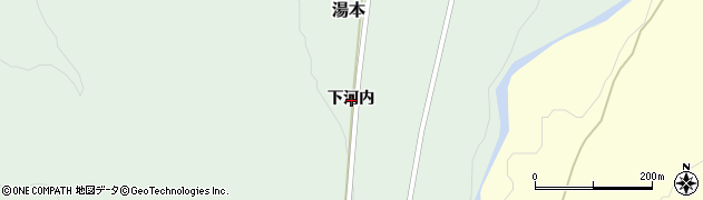 福島県岩瀬郡天栄村湯本下河内周辺の地図