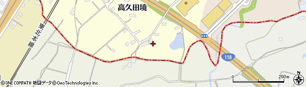 福島県須賀川市高久田境44周辺の地図