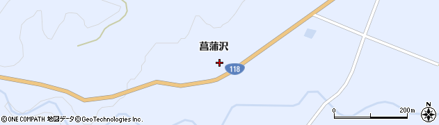 福島県岩瀬郡天栄村牧之内菖蒲沢周辺の地図