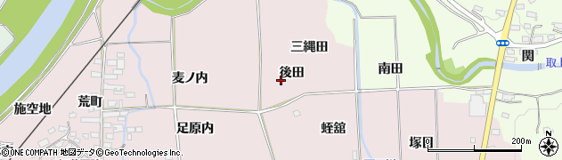福島県須賀川市小作田（後田）周辺の地図