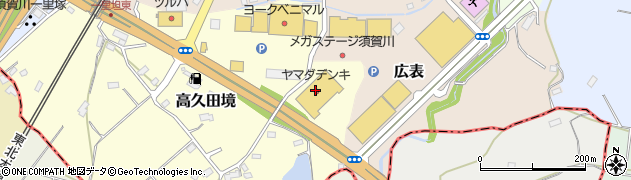 ヤマダデンキテックランド須賀川店周辺の地図