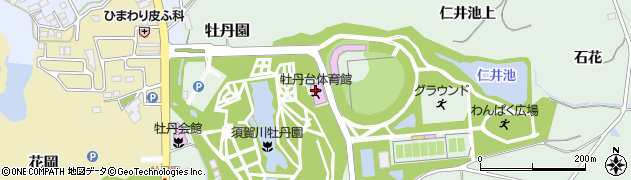 須賀川市牡丹台体育館周辺の地図