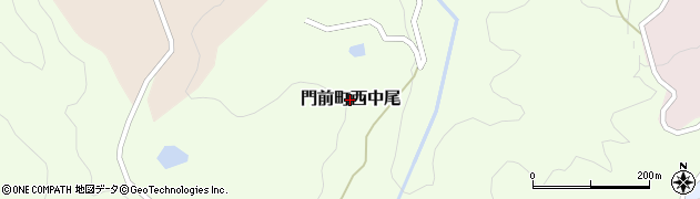 石川県輪島市門前町西中尾周辺の地図