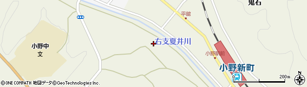 福島県小野町（田村郡）谷津作（安橋）周辺の地図