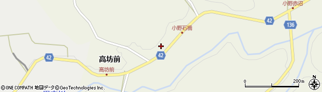 福島県小野町（田村郡）小野赤沼（石橋）周辺の地図