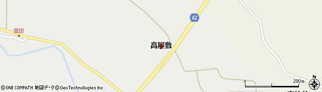 福島県小野町（田村郡）菖蒲谷（高屋敷）周辺の地図