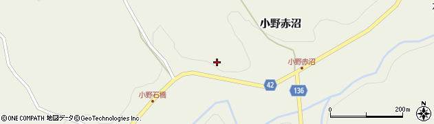 福島県小野町（田村郡）小野赤沼（新屋敷）周辺の地図