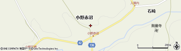 福島県小野町（田村郡）小野赤沼（腰巻）周辺の地図